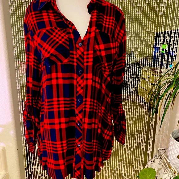 LOVE KNOTS PLAID SHIRT NWT - Picture 5 of 7